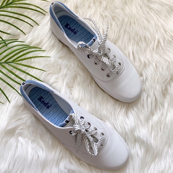 Keds Shoes - KEDS | White Leather Gel-Flex Lace Up Sneakers 9